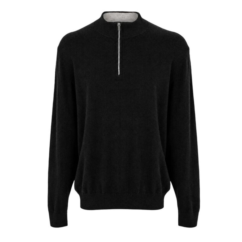 Callaway Mens Knitted Funnel Neck Sweater Top / Flannel Grey Heather